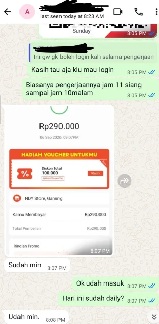 Bukti chat testimoni Joki Map Snezhnaya Genshin Impact Nandayo Store a***n